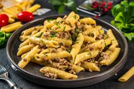 Макароны с мясным фаршем